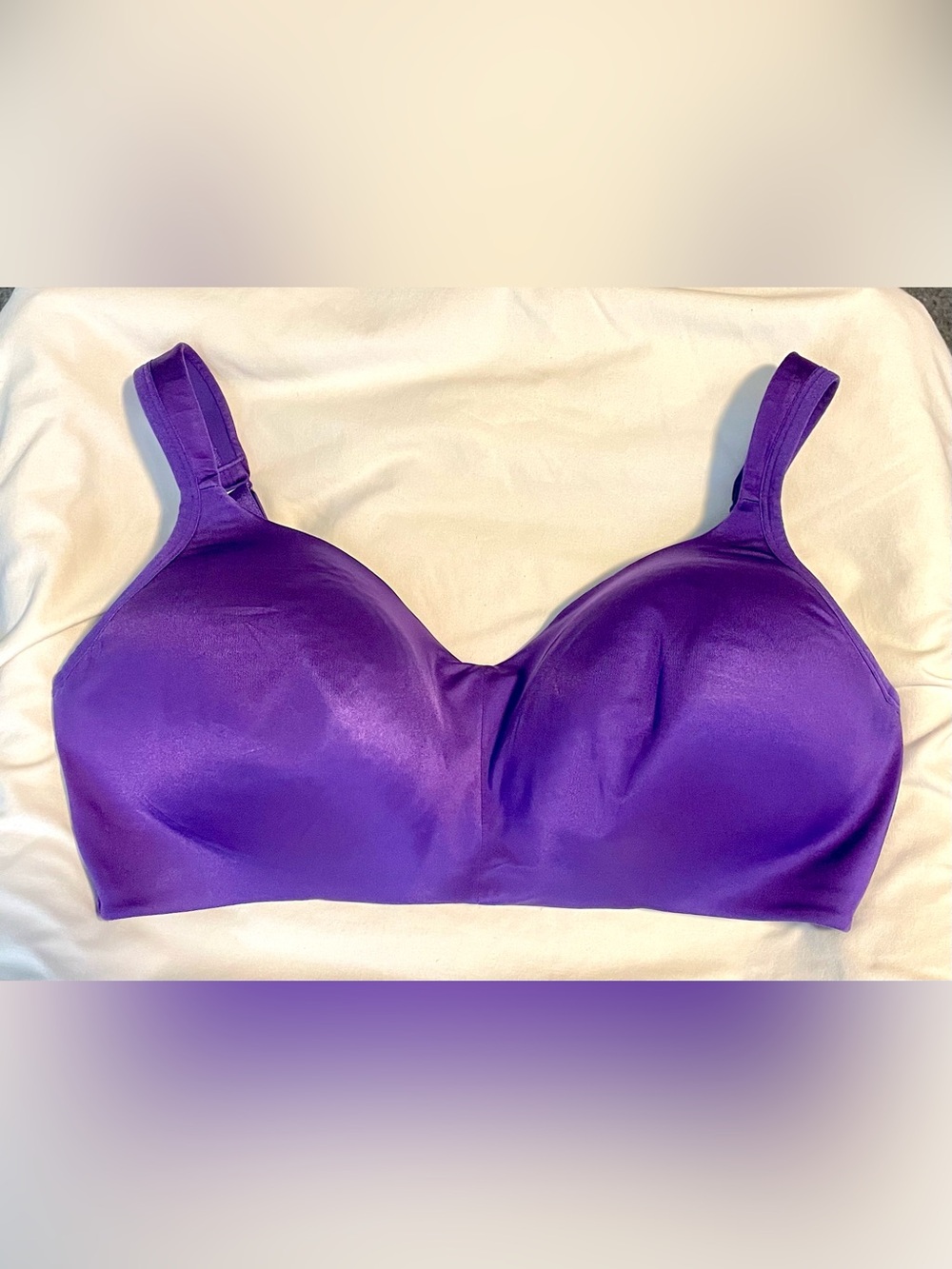 Cacique Lightly Lined Wireless T~Shirt Bra - Back Closure - Purple - Size 42DD